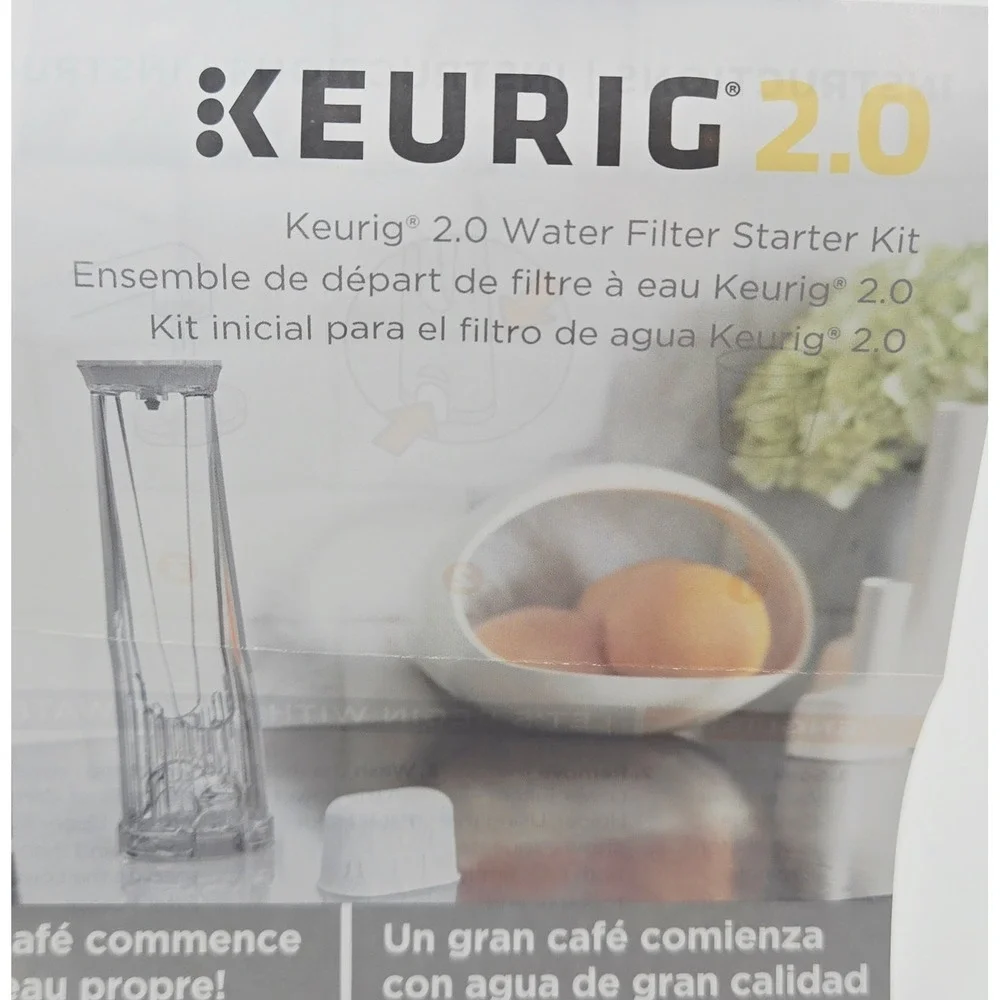 Keurig 2.0 Water Filter Starter Kit Side Reservoir Handle and Filter Cartridge